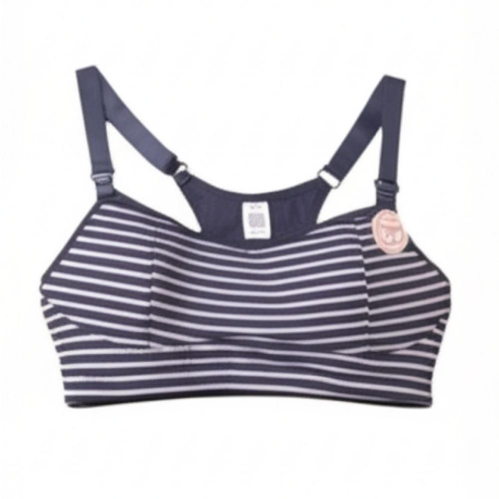 NWT Rampage Purple and Pink Striped Nursing Bra